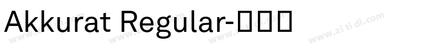 Akkurat Regular字体转换